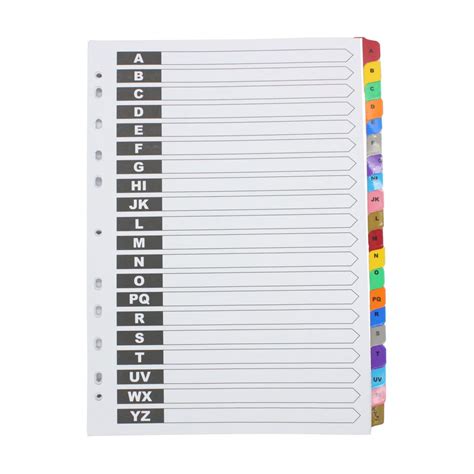 DIVIDER 5 TAB COLOURED BOARD FOSKA Razor Stationery