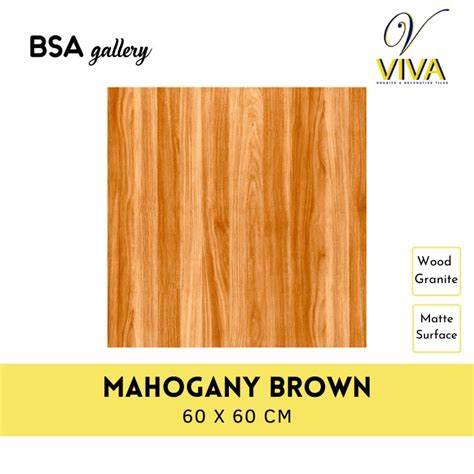 Jual Granit Kayu Viva X Mahogany Brown Granite Tile Matte Surface