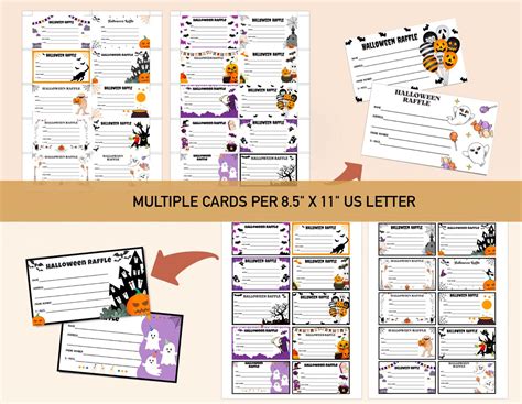 Halloween Raffle Ticket Printable Raffle Ticket Raffle Etsy Uk