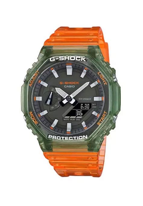 Jual G Shock Casio G Shock Jam Tangan Pria Orange Green Resin Ga