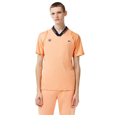 Polo Lacoste DH6064 Daniil Roland Garros Homme Rose Sports Raquettes