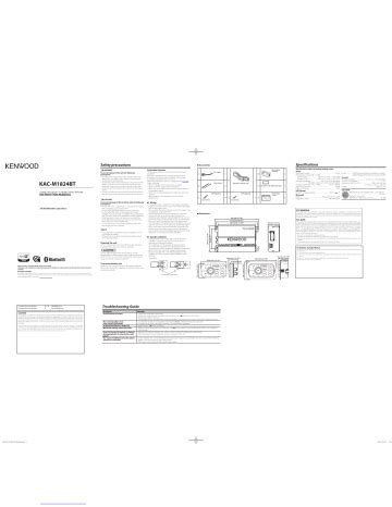 Kenwood KAC-M1824BT Instruction Manual | Manualzz