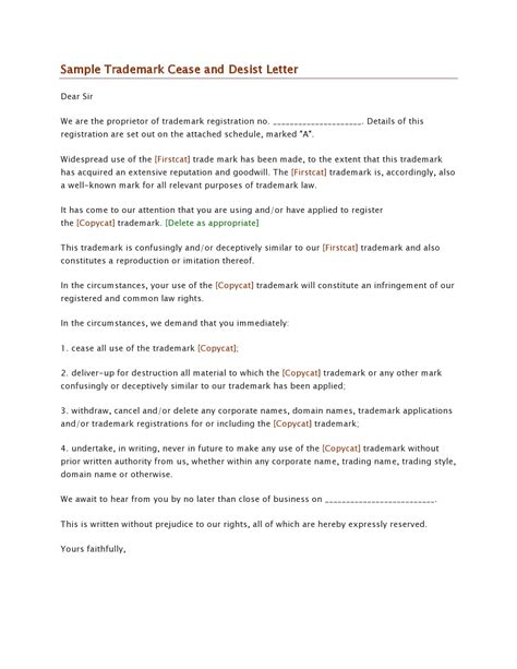 30 Free Cease And Desist Letter Templates Templatearchive