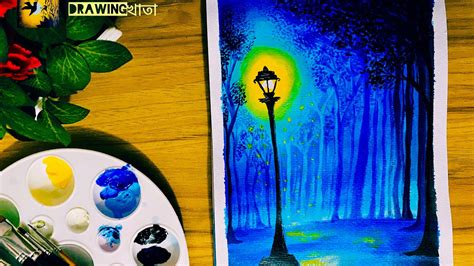 Street Lamp Painting How To Paint Street Lamp With Acrylic Colour