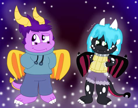 Pc Anthro Spyro N Cynder By Harmonybunny2025 On Deviantart