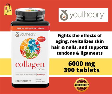 Youtheory Collagen Plus Biotin Mg Tablets Exp July Lazada Ph