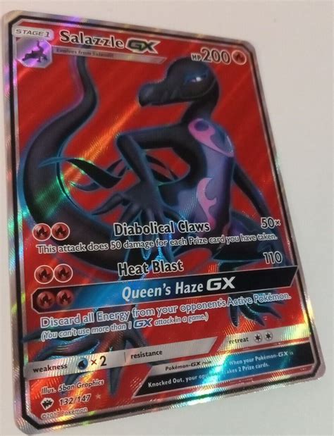 Mavin Pokemon Salazzle GX 132 147 SM Burning Shadows Full Art