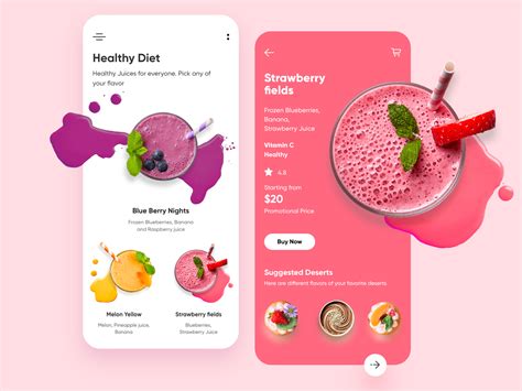 Dessert Restaurant Mobile App UX UI Design By Hira Riaz For Fireart