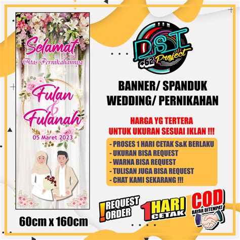 Jual Banner Spanduk Wedding Pernikahan Model B X Shopee