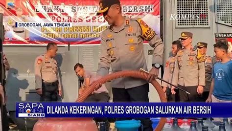 Bulan Alami Kekeringan Polres Grobogan Salurkan Air Bersih Untuk