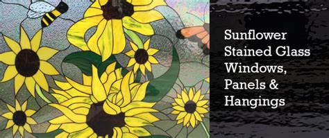 Sunflower Stained Glass Windows Panels And Hangings