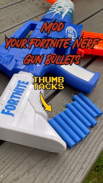 Mod Your Fortnite Nerf Gun Darts With Thumb Tacks Nerfgun Youtube