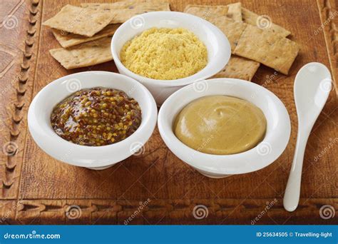 Wholegrain Dijon And English Mustard Stock Image Image Of Mustard