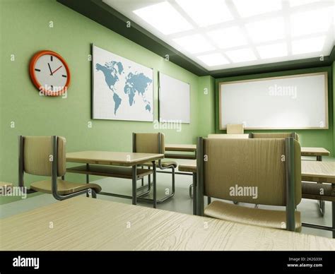 Classroom with empty seats Stock Photo - Alamy