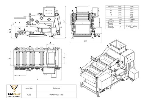Belt Press Powerpress 1200 Fruit Processing Machinery Profruit