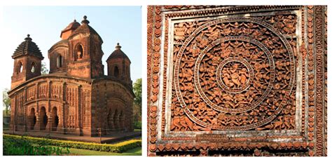 Fig 7 Shyama Raya Temple Bishnupur Left And Detail Of Raas Mandala