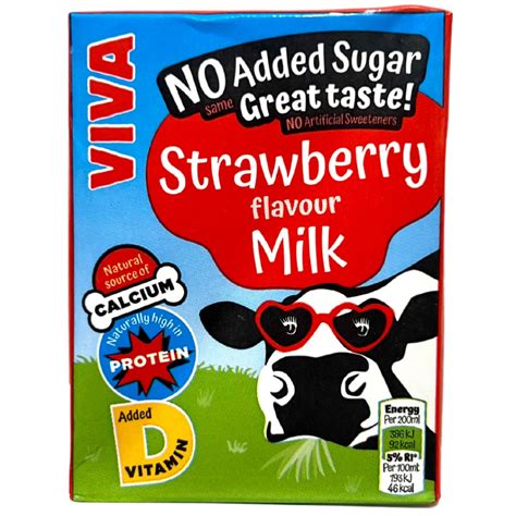 Viva Milk Cartons Strawberry 200ml X 27 The Candy Box