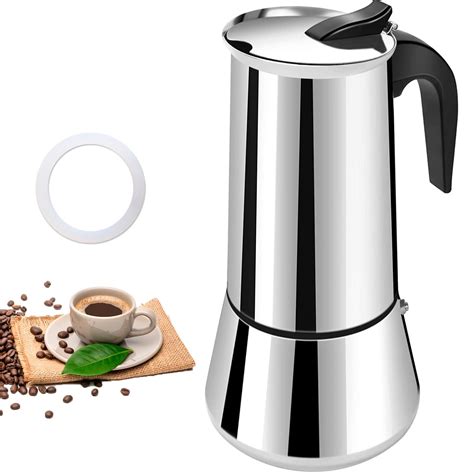 Ditosh Stovetop Espresso Maker Stainless Steel Moka Pot Espresso Maker Percolator Italian Coffee