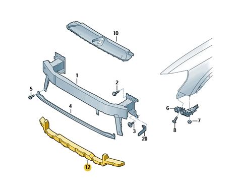 ABSORBER PIANKA PRZEDNIEGO ZDERZAKA AUDI Q3 ASO 83A807550 za 170 zł z