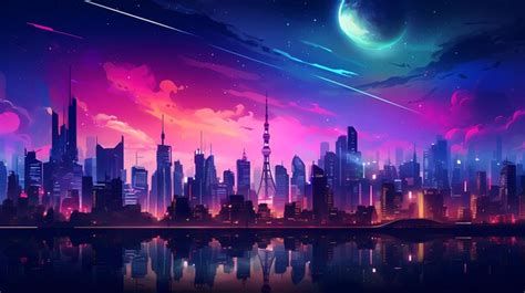 Premium AI Image | Tokyo's skyline with neon lights