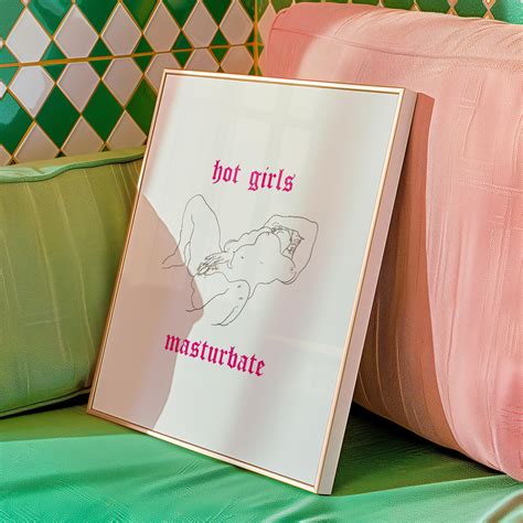 Hot Girls Masturbate Naked Woman Poster Female Empowerment Art Self Love Print Minimalist