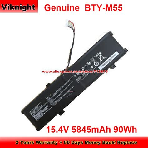 Genuine BTY M55 Battery For Msi Alpha 15 A4DEK 15 A3DDK 15 B5EEK 15