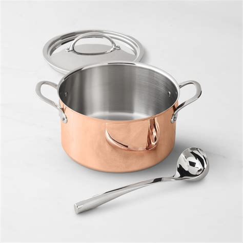 Williams Sonoma Thermoclad Copper Soup Pot Ladle Williams Sonoma Ca