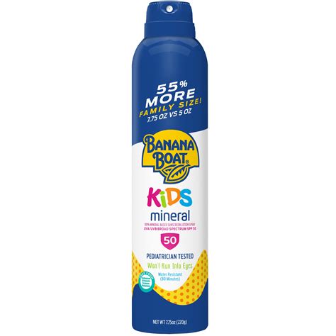 Banana Boat 100 Mineral Kids C Spray Spf 50 775oz