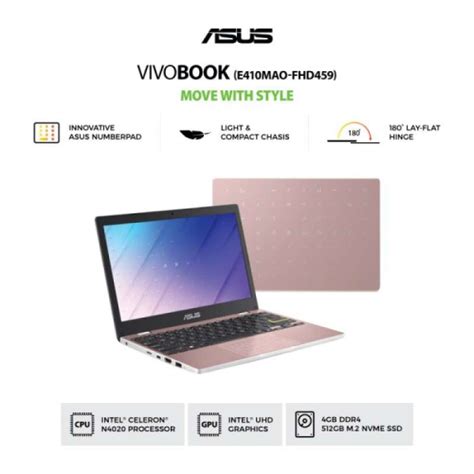 Jual ASUS VivoBook E410MAO FHD459 14FHD Intel Celeron N4020 4G 512G