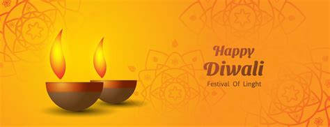 Happy Diwali Banner Background Festival Of Lights Banner Design