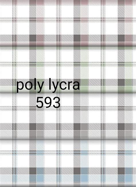 Poly Lycra Print Shirt Fabrics Print Check Stripes Color Multicolor