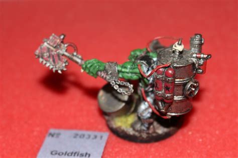 Games Workshop Warhammer K Ork Warboss With Big Choppa Painted