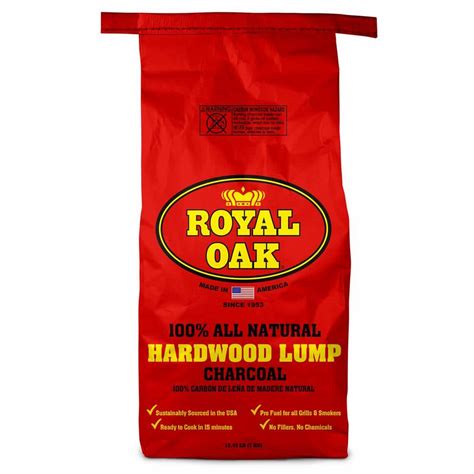 Royal Oak 15 44 Lbs 100 All Natural Hardwood Lump Charcoal 4 Pack