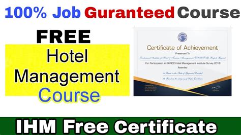 Free Online Hotel Management Course With Certificate Free Hospitality