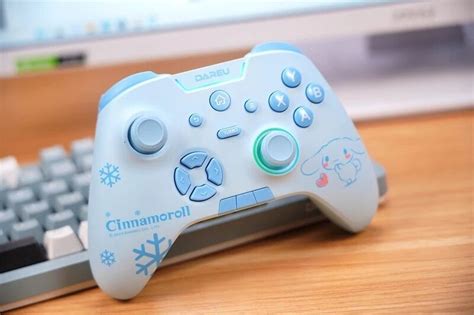 Dareu H105 Cinnamoroll Wireless Bluetooth Gamepad 3 Mode Rgb Light Controller Vibrating Handle