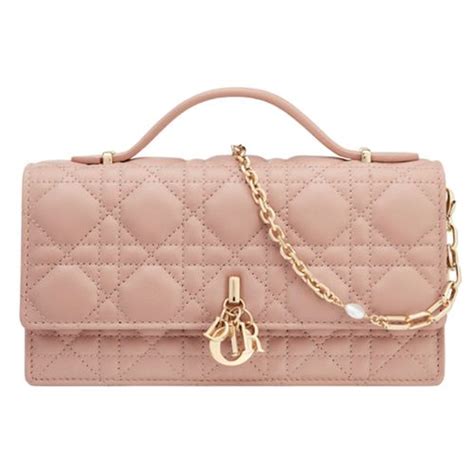 Túi Xách Dior Pochette Lady Con Asa Superior Màu Hồng Nude Vua Hàng Hiệu