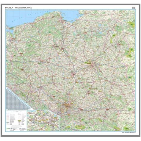 Polska Mapa Samochodowa Do Wpinania Artglob