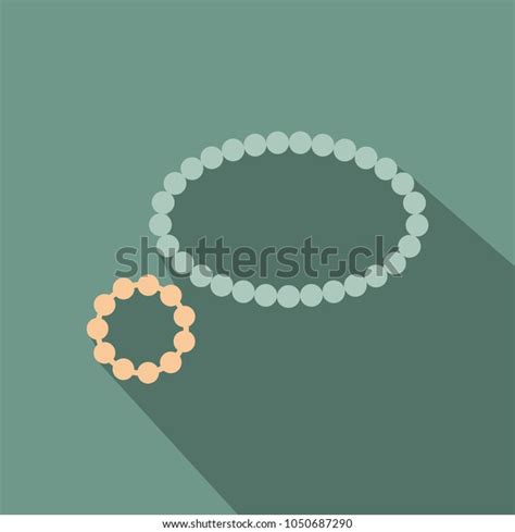 Pearl Necklace Icon Cartoon Style Isolated Stock Vector Royalty Free