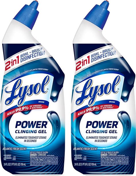 Lysol Power Toilet Bowl Cleaner Gel For Cleaning And Disinfecting Stain Removal