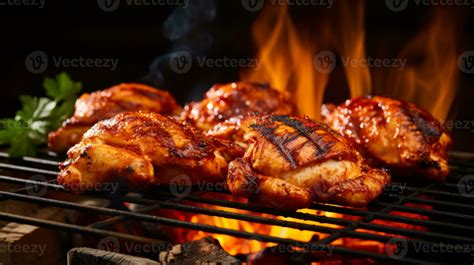 Flame Grilled Bbq Chicken Essence Of Outdoor Feast Generative Ai