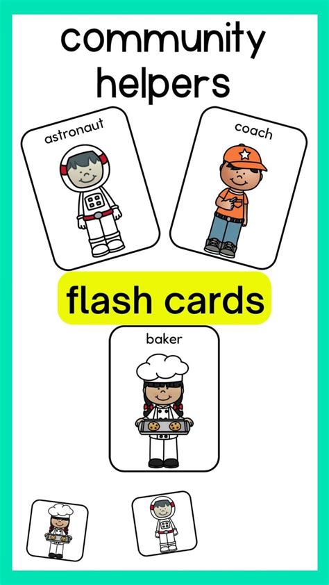 Community Helpers Flash Cards Parts Of Speech Activities Early