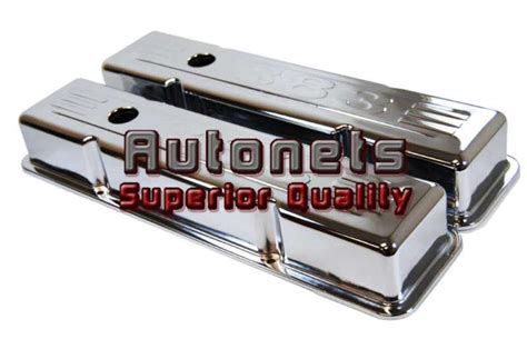 Sell Chevy Chrome Small Block 327 Logo Valve Cover Sbc 283 350 Short Oem Chrome Steel In Long