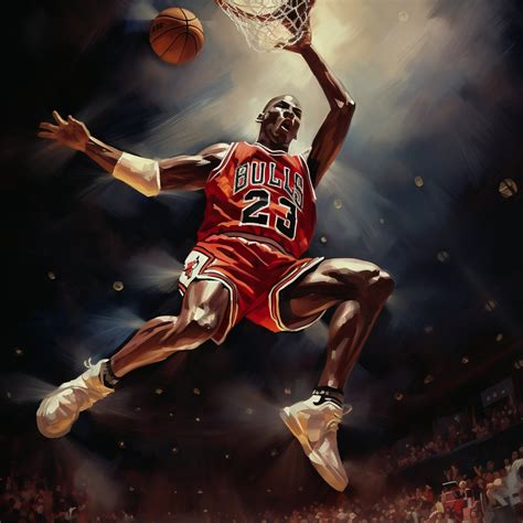 Iconic Michael Jordan Dunking Art Basketball Mastery - Etsy