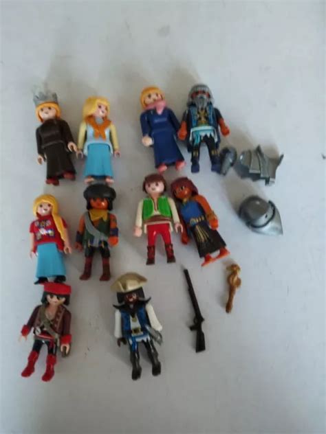 PLAYMOBIL LOT PERSONNAGES Divers Chevaliers Armes Accessoires EUR 5