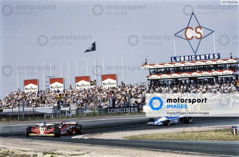 Carlos Reutemann Ferrari 312T3 Leads John Watson Brabham BT46 Alfa