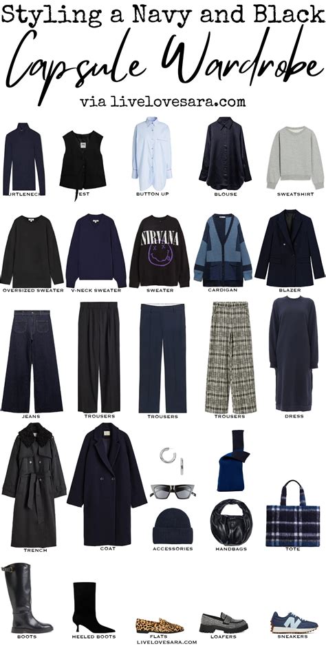 Styling Navy And Black In A Fall Capsule Wardrobe Livelovesara