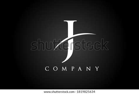 Black White J Alphabet Letter Logo Stock Vector Royalty Free