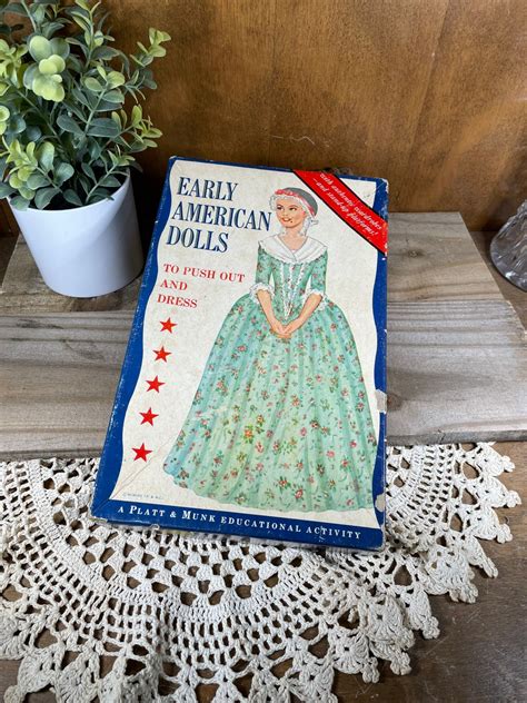 Paper Doll Kit Vintage Early American Dolls From Smithsonian Etsy