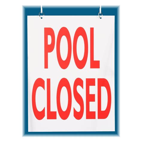 Pool Closed Sign Printable