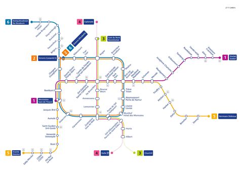 Plans Metros - Plan du métro de Bruxelles, Belgique - Ultra Large